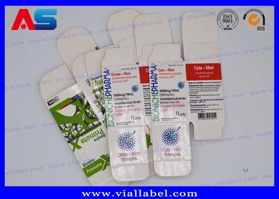 Bio Pharma 10ml Vial Box Untuk Injeksi Minyak Botol Kaca Paket Custom Desain Gratis Pengiriman Aman