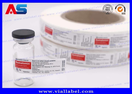 Label botol 10ml yang tahan lama, stiker botol kosmetik Glossy Finish Warna khusus