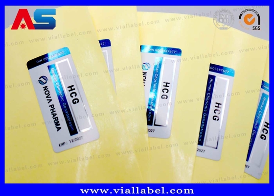 Label botol kaca khusus Laminasi berkilau Untuk obat Paket HCG botol kotak label