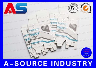 Testosteron Enanthate 250mg Suntik Peptide 10 ml Kotak Perak Foil Embossed Panton Printing