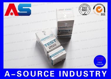 Testosteron Enanthate 250mg Suntik Peptide 10 ml Kotak Perak Foil Embossed Panton Printing