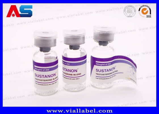 10ml Vial Label Dibuat Dari Waterproof Putih Pearl Film Kuat Adhesive Farmasi Desain Custom
