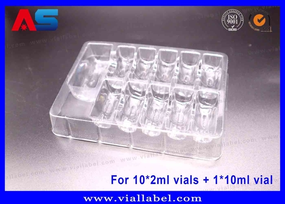 PET Transparent Blister Packaging Tray untuk 10 x 2ml Vial + 1 x 10ml Vial