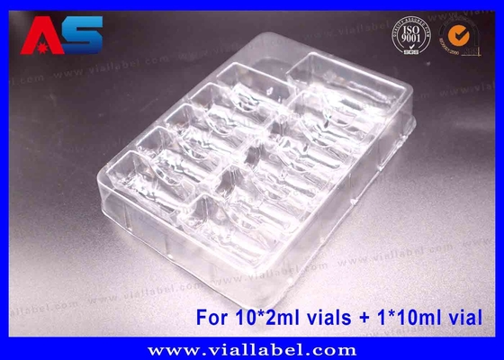 PET Transparent Blister Packaging Tray untuk 10 x 2ml Vial + 1 x 10ml Vial