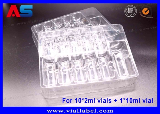 PET Transparent Blister Packaging Tray untuk 10 x 2ml Vial + 1 x 10ml Vial