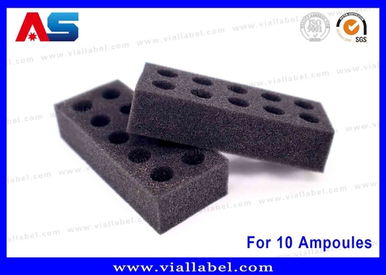 Siap Untuk Pengiriman: Black EVA Foam Storage Untuk 10 Ampul   10x1ml Solusi Penyimpanan Aman untuk Paket Peptida