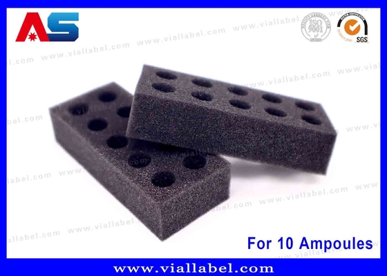 Siap Untuk Pengiriman: Black EVA Foam Storage Untuk 10 Ampul   10x1ml Solusi Penyimpanan Aman untuk Paket Peptida