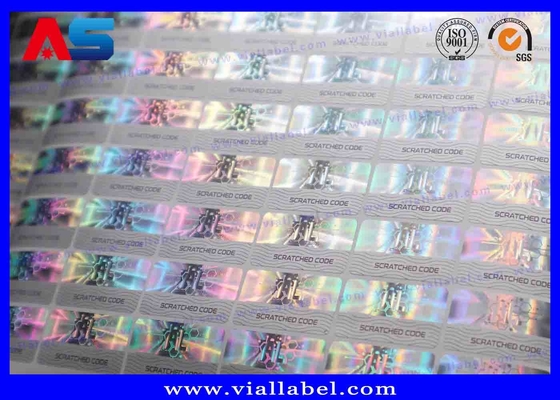 3D Holographic Scratch-off Label Keamanan untuk Anti-pemalsuan PET Material Disesuaikan