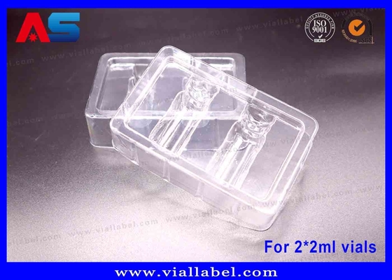 Kotak Vial HCG yang Diukir Laser (57x57x25mm) dengan PVC Blister Insert.