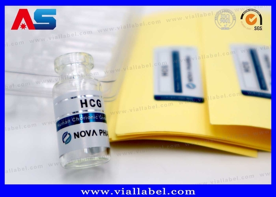 Label Botol Injeksi Kecil 2ml, Cetak Label Vial Hcg Kustom Matt untuk Paket Farmasi
