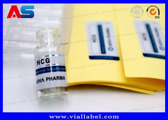 Label Botol Injeksi Kecil 2ml, Cetak Label Vial Hcg Kustom Matt untuk Paket Farmasi