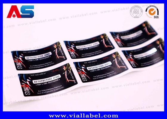 Label Vial Peptida Khusus dengan Injeksi Minyak Stickers Untuk Retatrutide