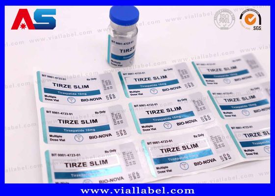 Stiker Vial 3ml Label peptides Untuk Pencetakan Vial Kaca Pencetakan Foil Metalik UV Matt