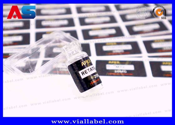 Holographic Laser Small Labels , 5ml Peptide Paper Labels Printing With Free Design