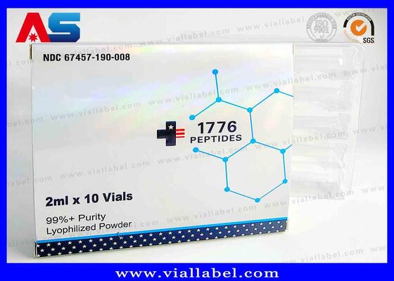 Kotak Kecil Laser Holografik BPC, Kotak Farmasi Untuk 2 Botol 3ml Cetak