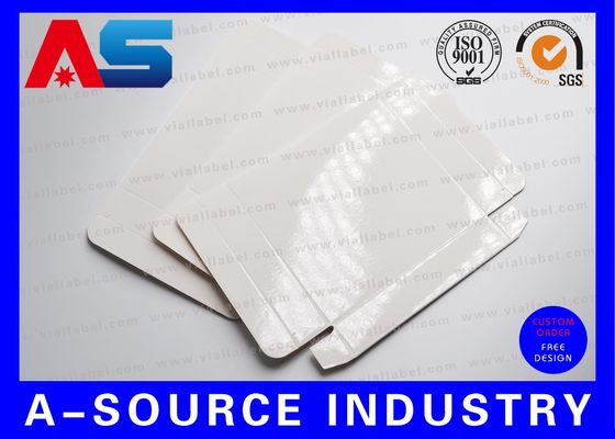 Kotak Kertas Kosong Soma-tropin Hcg 2ml Glossy Putih Dengan Baki Plastik Bening kotak farmasi
