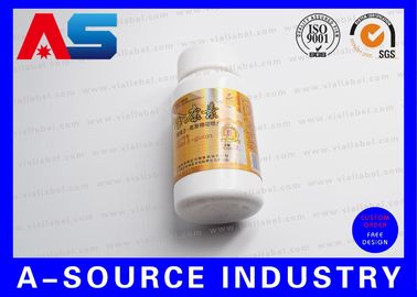 Winstrol Tablet Kustom Plastik Label Label Tahan Air, Label Botol Pil Cetak Multi Ukuran