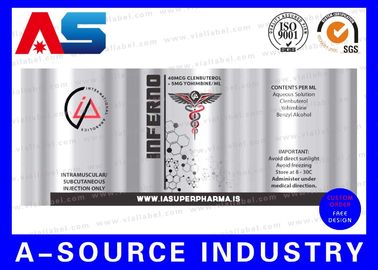 Winstrol Tablet Kustom Plastik Label Label Tahan Air, Label Botol Pil Cetak Multi Ukuran