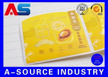 Winstrol Tablet Kustom Plastik Label Label Tahan Air, Label Botol Pil Cetak Multi Ukuran