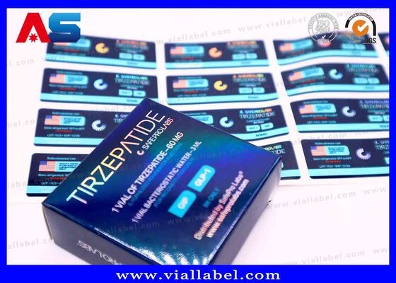 Pengiriman dengan Express / Air / Laut / Truk / Kereta 3ml Hologram Box, 2ml Paper Box Untuk Peptida Layanan Desain Gratis