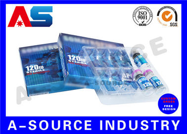 Anti - Injeksi Peptida Palsu Laser 10ml Vial Storage Box Panton Biru Dan Putih Warna H-G-H / HCG kotak paket