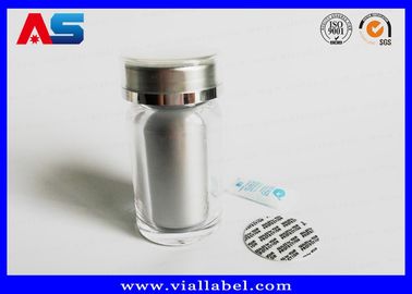 Merah 45ml Botol Pil Kesehatan Plastik Dengan Topi Tarik Cincin / Seal Sensitif Perlindungan