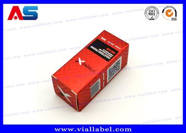 Red 10ml Vial Box For Oils Vials Peptide Packaging Ukuran 3*3*6CM Label botol 10ml
