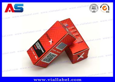Red 10ml Vial Box For Oils Vials Peptide Packaging Ukuran 3*3*6CM Label botol 10ml