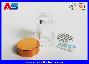 Botol Pil Plastik Akrilik Transparan Dengan Tutup Emas, Botol Tablet Kosong