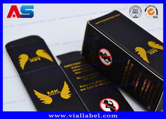 Kotak Penyimpanan Vial 10 Ml Dibuat Khusus Dengan Cetakan Dua Sisi Finishing UV Matt Untuk pengemasan binaraga / peptida