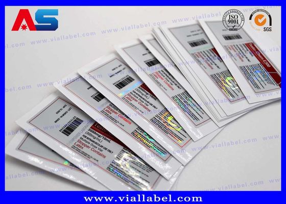 Peptide Bottle Labels Of 10ml Glass Bottles, Medical Private Hologram Labels Printing
