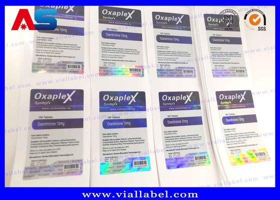 Pencetakan Profesional 10ml Label Vile Dan Karton Hologram Laser Pencetakan label untuk botol kaca