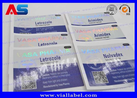Label Vial Custom Printing Glass 10ml Vial Label Custom Holographic Label Untuk Botol
