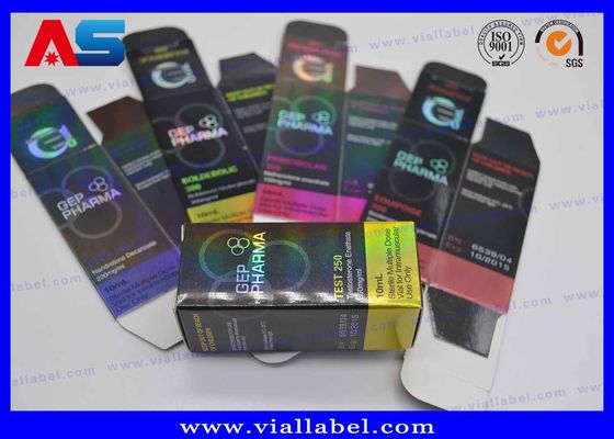 Laser Hologram Pencetakan UV Spot 10ml Vial Kotak Dan Label 10ml Label gulungan rumput