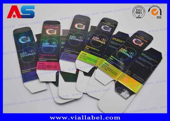 Kotak Kemasan Hologram Lipat Untuk Vial Kaca Peptida 2ml 10ml 20ml 30ml kotak vial binaraga