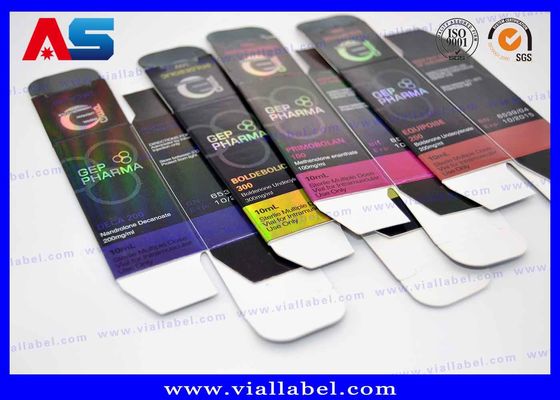 Hologram Pencetakan Peptida Botol Kotak Label Untuk Pertumbuhan Otot Campuran / botol peptida