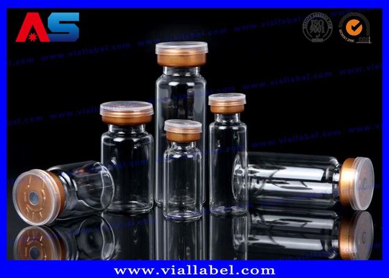 Laboratorium Reagent Botol Kaca 3ml Dengan Stopper Dan Plastik Cap 100pcs / Lot Vial Botol Kaca