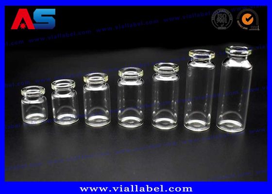 Injeksi 2ml - 10ml Vial Kaca Kecil Jelas Tutup Silikon / Tutup Flip Off