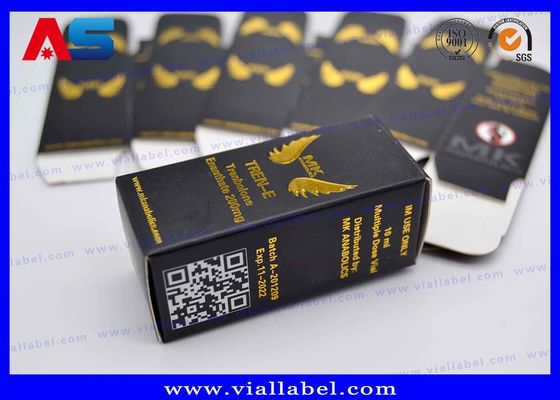 MK Pharmaceutical 10ml Botol Kothak Dengan Logo Emas Folium Dihaturkan Kothak untuk Vial Kecil