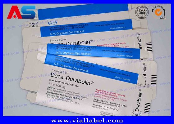 Anti Pengecoran Percetakan Peptida Kemasan 2ml Vial Kotak Enanthate Oil Vial Box Packaging