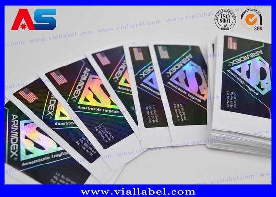 Label Vial Custom Printing Glass 10ml Vial Label Custom Holographic Label Untuk Botol