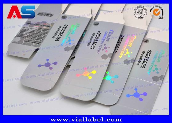 Holographic Laser 15ml Glass Dropper Vials Kotak Dan Label kotak kemasan kecil untuk vial binaraga