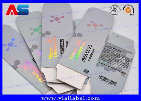 Holographic Laser 15ml Glass Dropper Vials Kotak Dan Label kotak kemasan kecil untuk vial binaraga