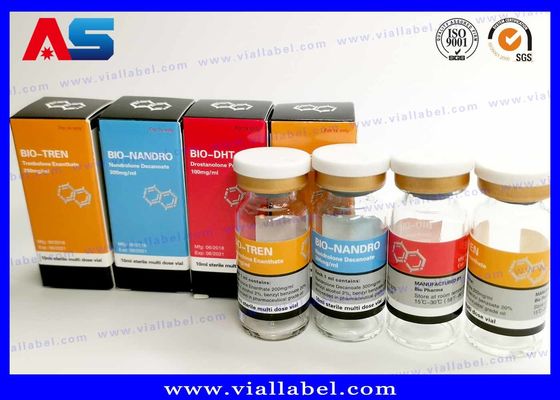 Label Botol Farmasi Cypionate Binaraga 25x60mm Bersertifikat ISO untuk botol 10ml