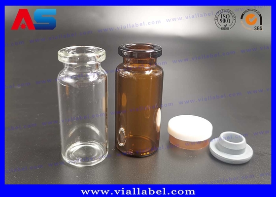 Botol bening 10ml Vial kaca kecil 24mm lebar 45mm tinggi Penggunaan untuk BIO Test 2ml vial kaca