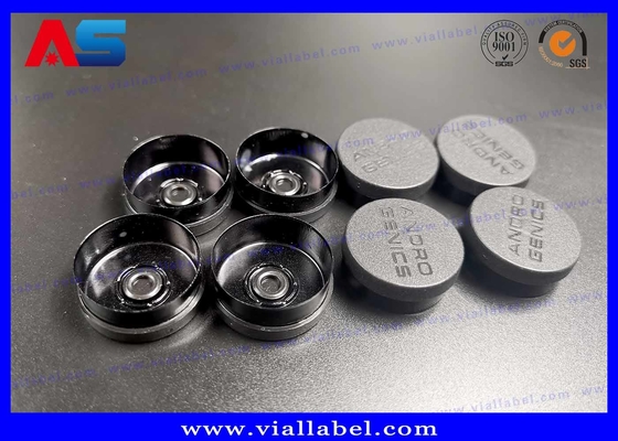 Polypropylene Ungu Vial Obat Tutup Crimper, Aluminium Botol Tutup Segel 32mm galvanis hitam