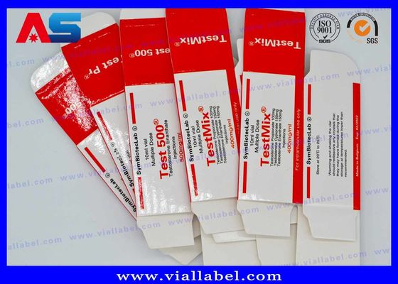 Red 10ml Vial Box For Oils Vials Peptide Packaging Ukuran 3*3*6CM Label botol 10ml