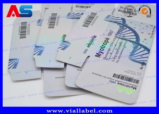 Gratis Desain Kustom Karton Kertas Farmasi Kemasan Kotak 10ml Vial Tren Enanthate Label Dan Box