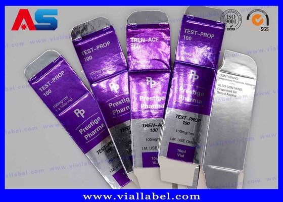 Kertas Farmasi Karton 10ml Kotak Vial Label Vinyl Custom Untuk Laboratorium Vial 10ml Label botol
