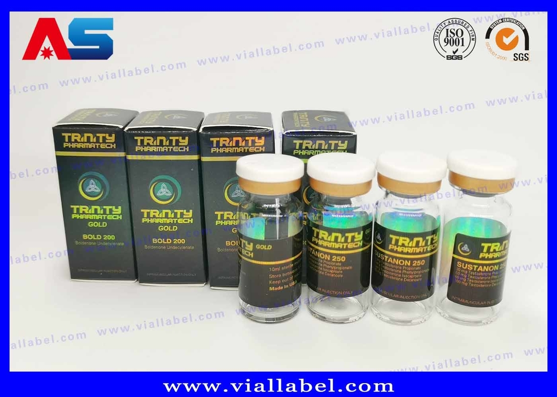 Farmasi Peptida Sarms Vial Kertas Kotak Kemasan Logo Hologram Lapisan UV Label botol 10ml
